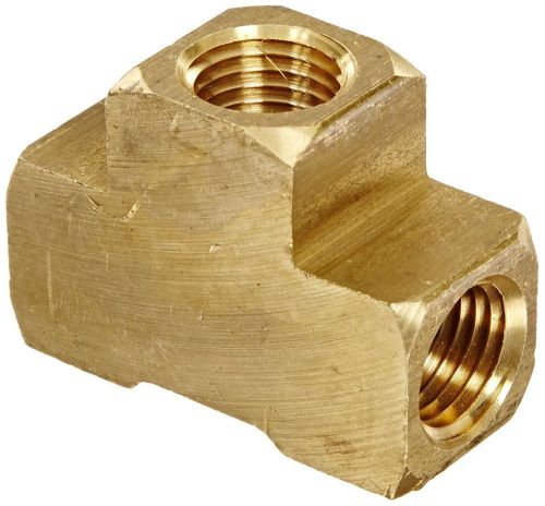 Anderson Metals 56101 Brass Pipe Fitting Barstock Tee 1/4&#034; x 1/4&#034; x 1/4&#034; NPT ...