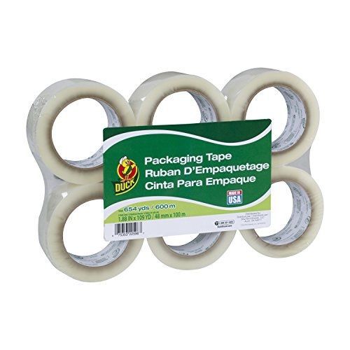 Duck brand standard grade packaging tape, 1.88-inch x 109 yards, 6 rolls per for sale