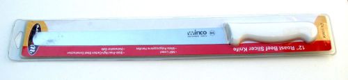 1 Pc Winco 12&#034; Stain-Free High-Carbon Steel Roast Beef Slicer Knife NSF KWH-12