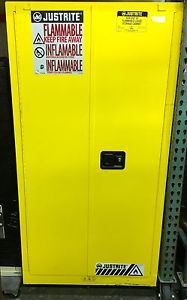 Justrite 896020 Sure-Grip EX Self Close Safety Cabinet for Flammables 60 Gal-Ylw