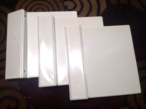 3 McBee Swing Hinge 3 inch and 2 inch 3 ring binders White Clear View Cover
