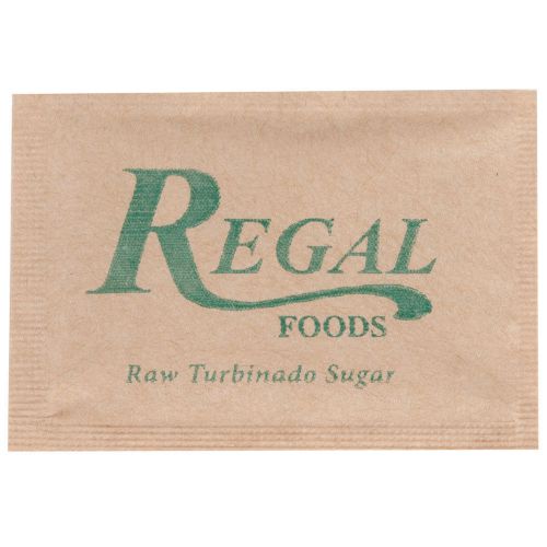 Regal Foods 2.8 Gram Raw Turbinado Sugar Packet - 1000/Case