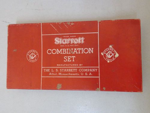 VINTAGE STARRETT COMBINATION SQUARE TOOL SET 9 12 IN WITH BOX COMPLETE