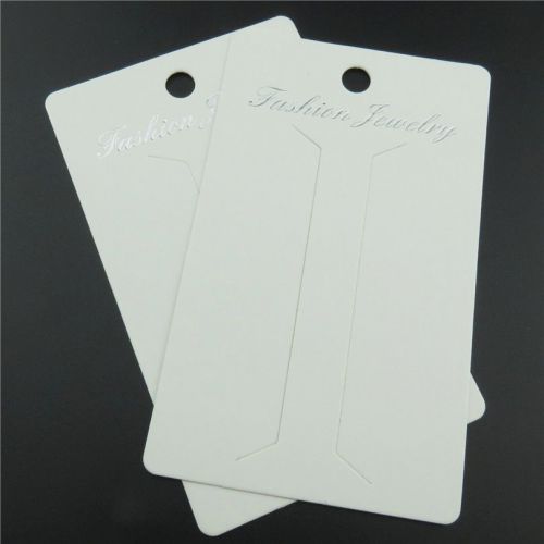 50X 105mm White Paper Hair Clip Brooch Hairpin Fashion Jewelry Hang Display Card