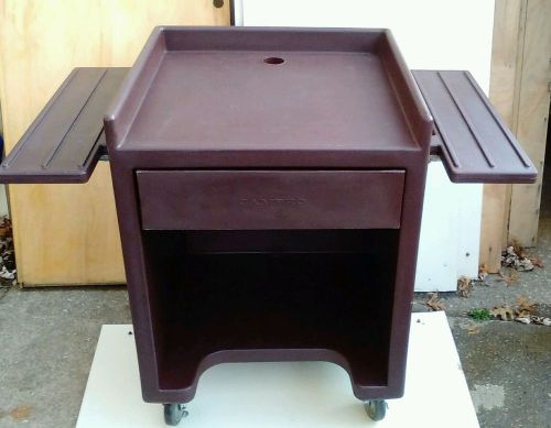 Cambro ES28 Cash Register Mobile Portable Table Equipment Stand w/ Tray Rails