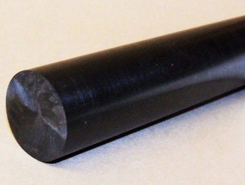 4.000&#034; black pet ertalyte solid rod bar cnc fda mechanical plastic (1 foot) for sale