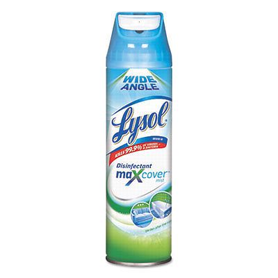 Lysol Max Cover Disinfectant Mist, Garden After Rain, 15 oz Aerosol, 12/Carton