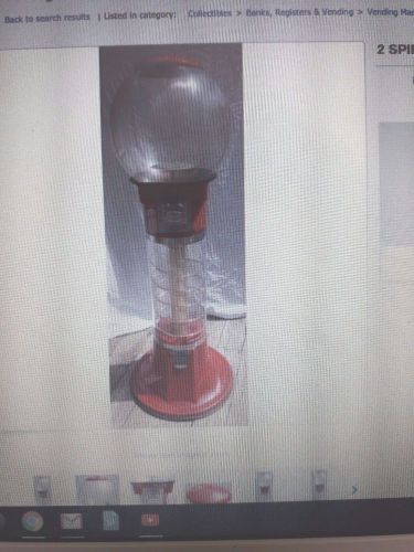 Wizard X- large spiral gumball machine Red good condition with keys