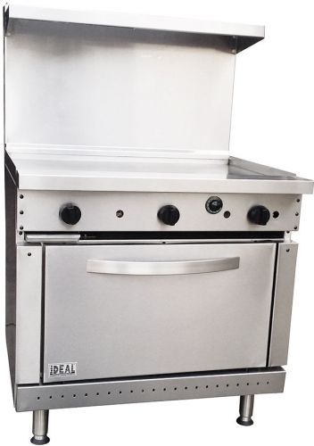 New Commercial 36&#034; Griddle Range Oven. Made in USA by ideal. ETL approved