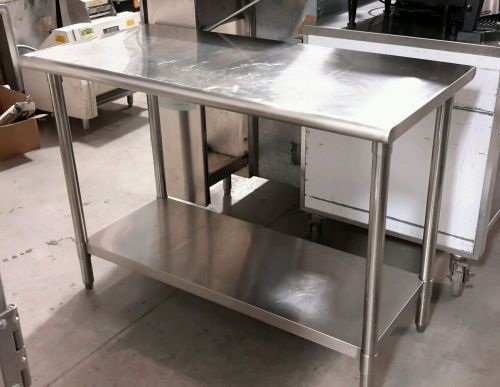Used 24&#034; x 48&#034; Stainless Steel Work Table With Shelf