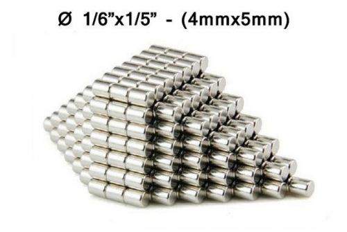 4mmx5mm Super Strong Neodymium Disc Magnets - 4x5mm - 1/6&#034;x1/5&#034; Fridge Magnet