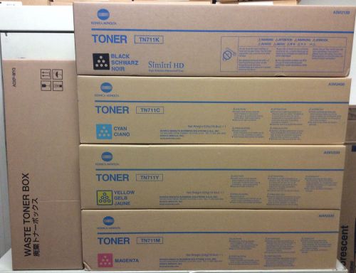 Konica Minolta TN711 Standard Yield Toner Cartridge Set Brand New 100%