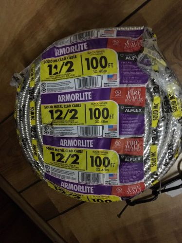 Armor lite 12/2 Solid Metal Clad Cable 100ft! Brand New!