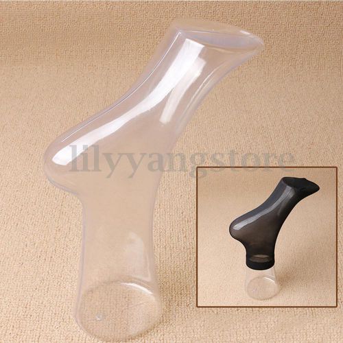 Female Male Clear Plastic Foot Sock Display Model Short Stocking Mannequin Stand