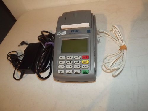First Data FD100 Credit Card Terminal Used Works Good excellent condition!!