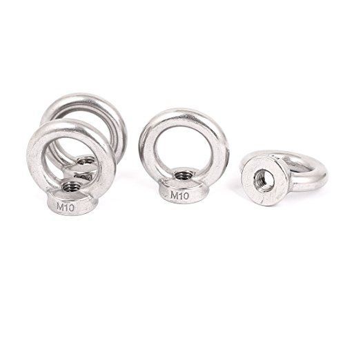 uxcell Marine M10 Female Thread 304 Stainless Steel Lifting Eye Nuts 4pcs