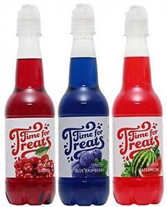 Victorio shaved ice/snow cone syrup, cherry, blue raspberry, watermelon 16.9 fl for sale