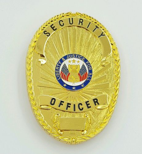 Security Officer Badge Pin on Back