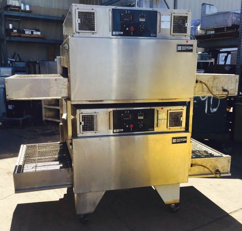 Commercial doyon conveyor double deck gas oven for sale