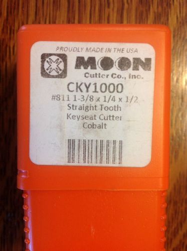 1-3/8&#034; Diameter, 1/4&#034; Wide Cobalt KeySeat Cutter #811C Moon Cutter #CKY1000