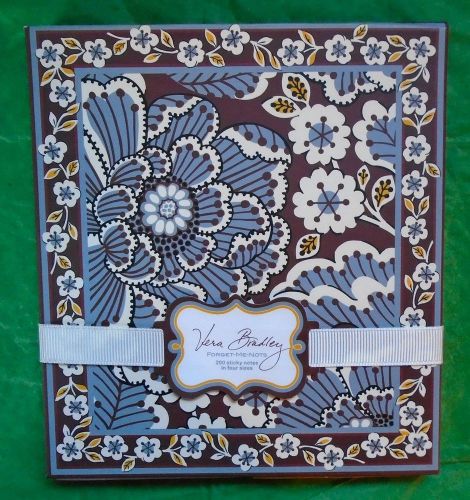 VERA BRADLEY FORGET ME NOTS 200 STICKY NOTES IN FOUR SIZES NOTE PAD FLOWERS