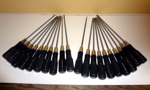 Lot of twenty nos vintage stanley yankee 4595 12&#034; wood handled screwdrivers 20 for sale