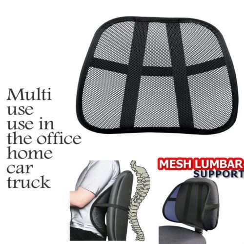 Vent Cushion Mesh Back Lumbar Brace Support Car Office Chair Truck Seat NEW