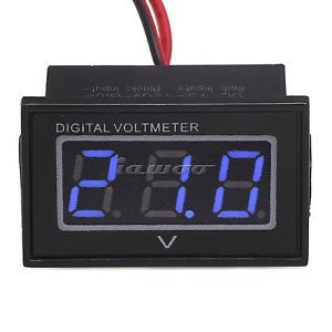 15-120v dc blue  digital voltmeter vehicle rf waterproof voltage panel meter for sale