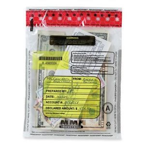 Mmf industries tamper-evident deposit bags, 12 x 16 inches, clear, 100 bags per for sale