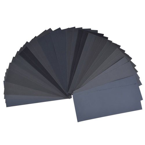 36 pieces 400 to 3000 grit sandpaper assortment dry/ wet 9 x 3.6 inch for aut... for sale