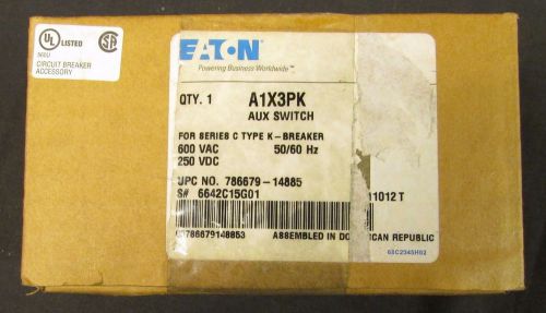 EATON CUTLER HAMMER A1X3PK Type K Breaker Auxiliary Switch 6642C15G01