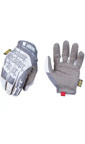 Mechanix specialty vent ventilated work gloves white grey medium (9) free ship ! for sale