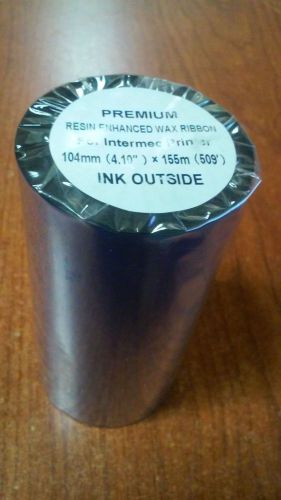 12 Rolls of Premium 4.1&#034; x 509&#039; Wax/resin Ribbon 1&#034; Core