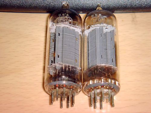 2 X RCA CLEAR TOP 6CG7 6FQ7 AUDIO AMPLIFIER TUBE