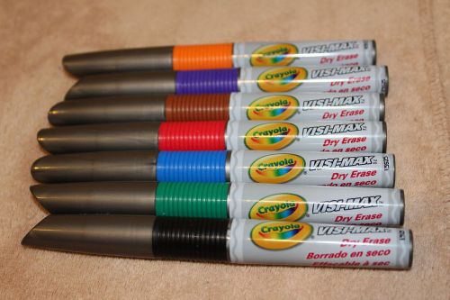 New Crayola Dry Erase Marker, Chisel Tip, Assorted Colors, Set of 8 Visi-Max
