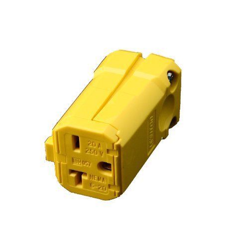 15 new leviton yellow pythonnema 6-20 straight blade connectors 20a 250v 5459-vy for sale