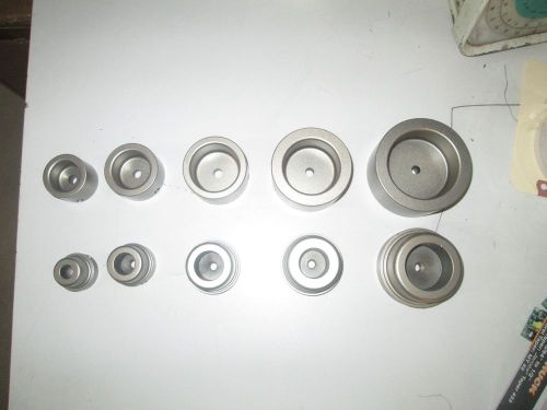 5 pc socket fusion welder adapter set (3/4,1,1-1/4,1-1/2,2&#034;) hdpe teflon coated for sale