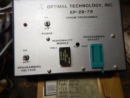 OLDER OPTIMAL TECHNOLOGY EP-2B-79 EPROM BURNER PROGRAMMER W/ INTERFACE BOARD