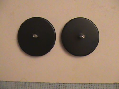 LOT OF TWO 2 NEW RB80 BLACK POLY CERAMIC MAGNETS  w/ 1/4&#034; STAINLESS STEEL STUD!