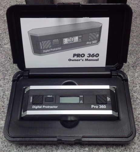 Pro360 – pro 360 digital protractor, range 360°, accuracy +/-0.1° with hard case for sale