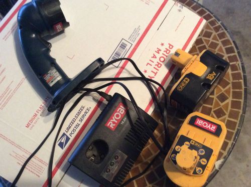 Ryobi  18 volt flashlight with charger and two batteries battery  free ship usa