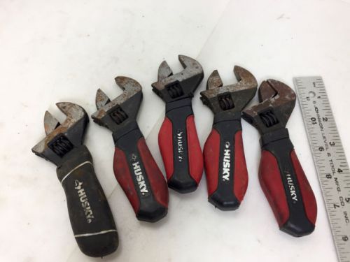 HUSKY STUBBY ADJUSTABLE WRENCH BUNDLE, Padded, 5 Wrenches, 6&#034;, NO RESERVE!