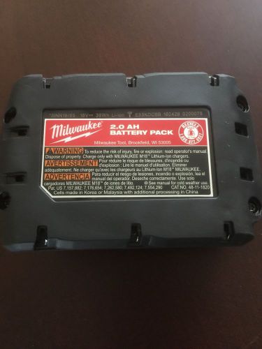 Milwaukee 48-11-1820 18 Volt Lithium Ion Battery. EOM