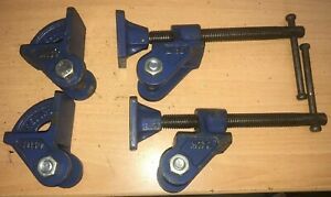 2 x Sets of Record M130 Carpenters Sash Clamps Cramps Heads