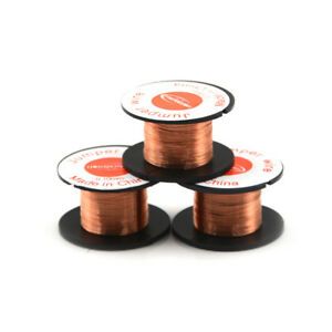 3 Roll Magnet Wire AWG Gauge Enameled Copper Coil Winding 0.1mm Fast RSW ONT