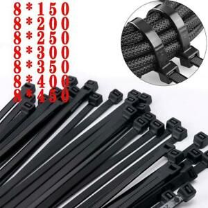 30pcs Self-locking Nylon Cable Tie 8*200 Black Plastic Cable Tie 8*300 Zipper Ty