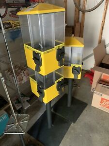 Lot Of U-Turn UTurn Bulk Candy Vending Machine Parts Canisters 2 Complete Misc.