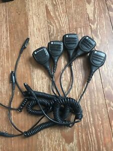 (5) Motorola PMMN4022A Remote Speaker Microphone Authentic OEM Used
