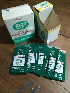 VINTAGE STERILE SURGICAL BLADES 12 EACH &amp; AUTOPSY KNIFE BLADES 9 EACH NEAT LOT