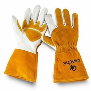 Ovacha Men Women Forge Welding Gloves Safety Extra Long Sleeve Heat Resistant...